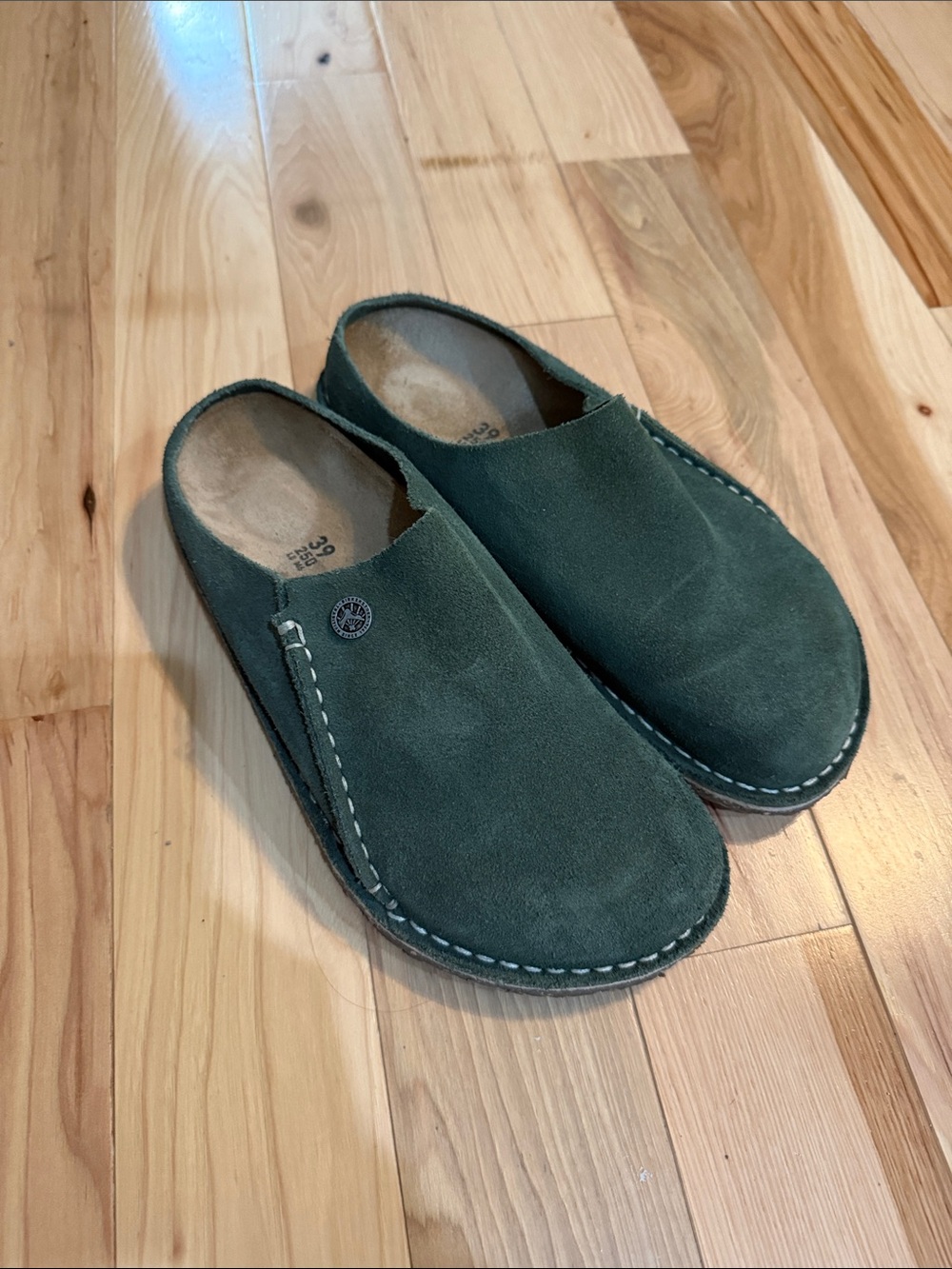 Birkenstock Zermatt Suede Clogs, Green, EU 39